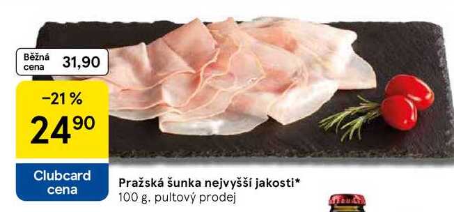 Pražská šunka nejvyšší jakosti, 100 g