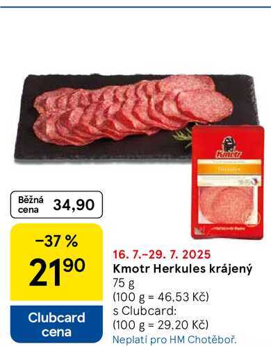 Kmotr Herkules krájený, 75 g 