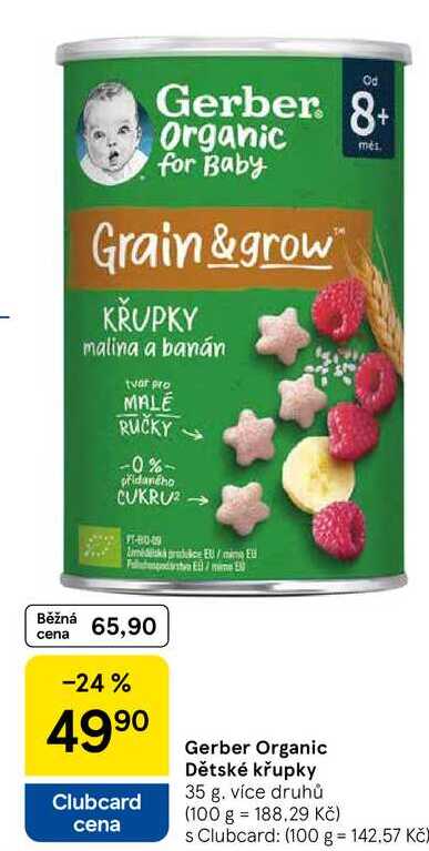 Gerber Organic Dětské křupky, 35 g
