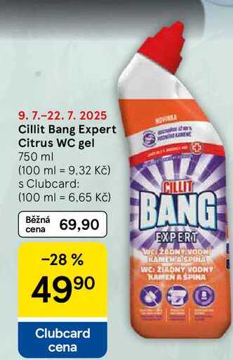 Cillit Bang Expert Citrus WC gel, 750 ml  