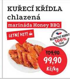 KUŘECÍ KŘÍDLA chlazená marináda Honey BBQ 1kg  