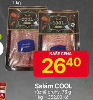 Salám COOL různé druhy, 75 g