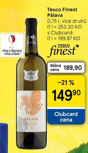 Tesco Finest Pálava, 0,75 l