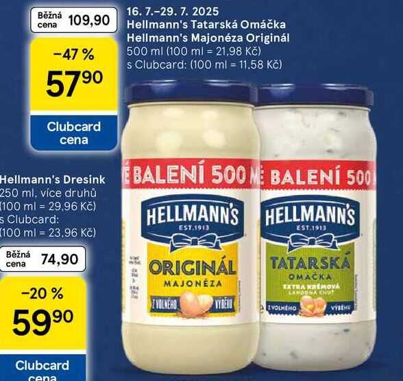 Hellmann's Tatarská Omáčka, 500 ml  