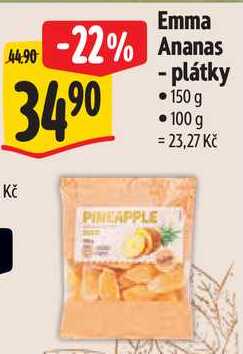 Emma Ananas - plátky, 150 g 