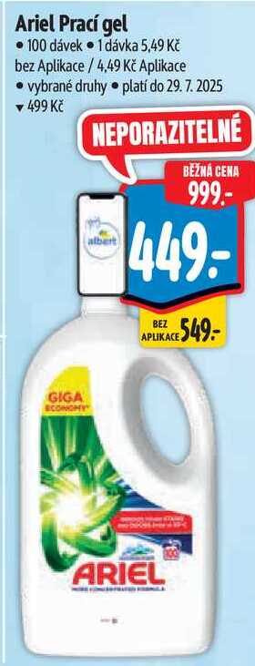 Ariel Prací gel, 100 dávek
