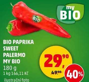 BIO PAPRIKA SWEET PALERMO MY BIO, 180 g