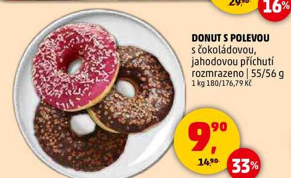 DONUT S POLEVOU s čokoládovou, 55/56 g 