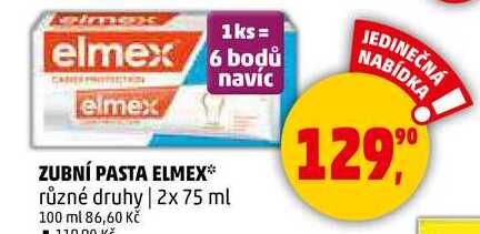ZUBNÍ PASTA ELMEX různé druhy, 2x 75 ml 