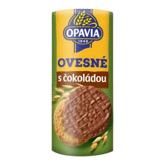 Opavia Zlaté Ovesné sušenky máčené v čokoládě