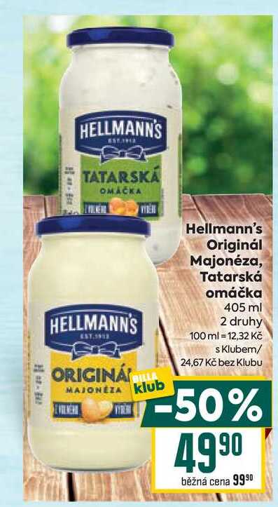 Hellmann's Originál Majonéza, Tatarská omáčka 405 ml