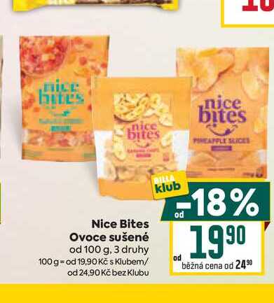 Nice Bites Ovoce sušené od 100g 