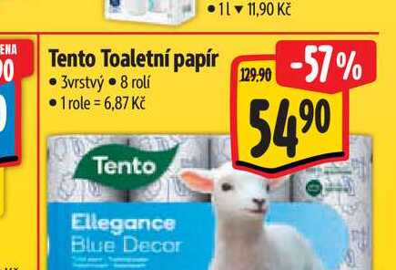  Tento Toaletní papír  3vrstvý  8 rolí  