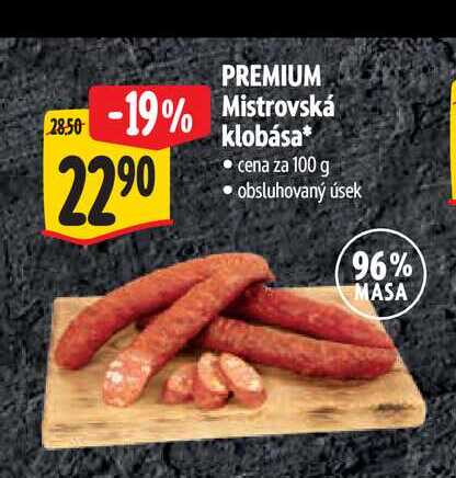 PREMIUM Mistrovská klobása 100 g
