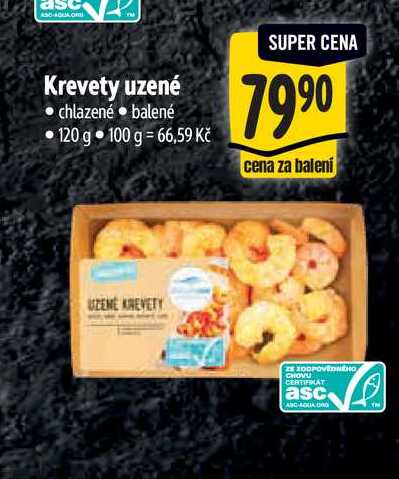   Krevety uzené  120 g