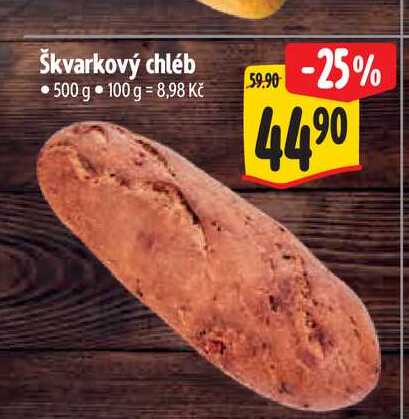 Škvarkový chléb 500 g 