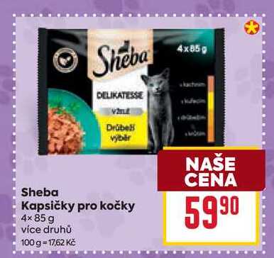 Sheba Kapsičky pro kočky 4x85g