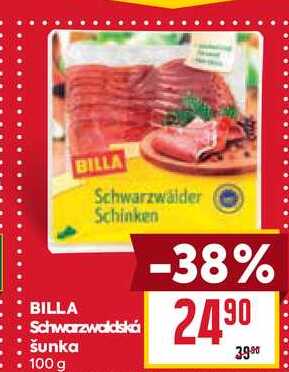 BILLA Schwarzwaldská šunka 100g