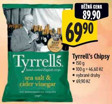 Tyrrell's Chipsy, 150 g