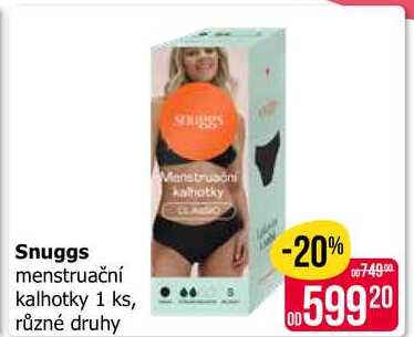 Snuggs menstruační kalhotky 1 ks, různé druhy 