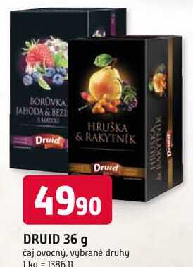DRUID 36 g čaj ovocný, vybrané druhy 