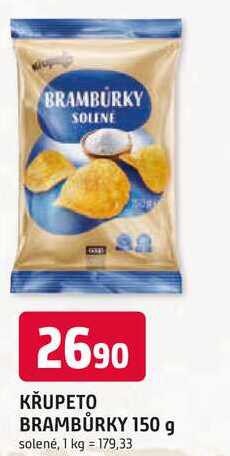 KŘUPETO BRAMBŮRKY 150 g solené