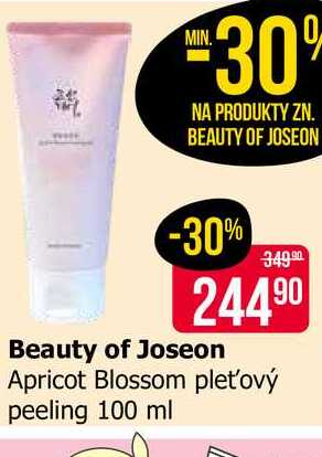 Beauty of Joseon Apricot Blossom pleťový peeling 100 ml 