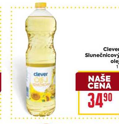 Clever Slunečnicový olej 1l
