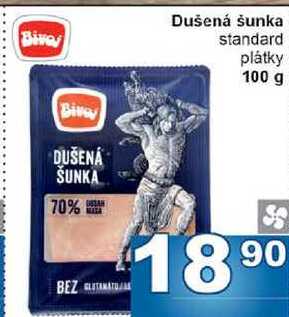 Dušená šunka standard plátky 100g
