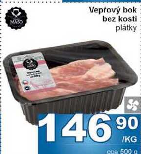 Vepřový bok bez kosti plátky 1kg
