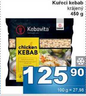 Kuřecí kebab krájený 450 g