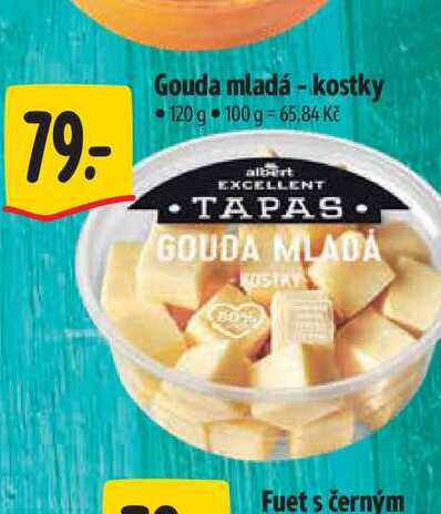 Gouda mladá - kostky 120 g  