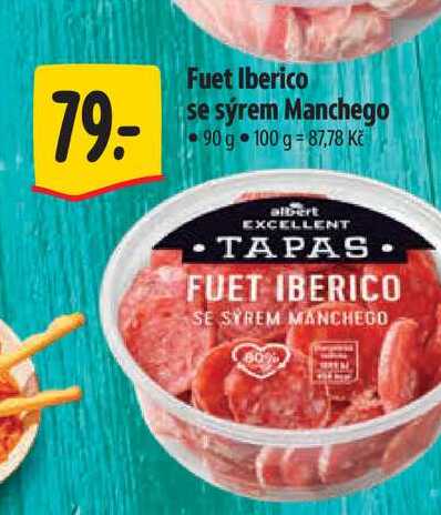 Fuet Iberico se sýrem Manchego 90 g  