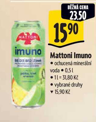  Mattoni Imuno ochucená minerální voda  0,5 l