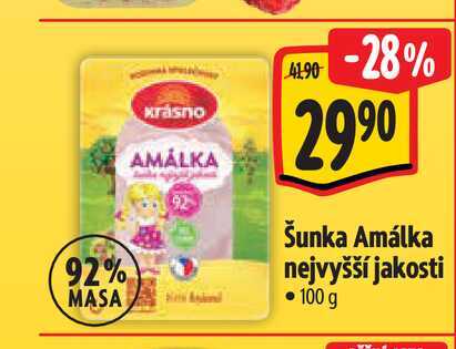   Šunka Amálka nejvyšší jakosti   100 g 