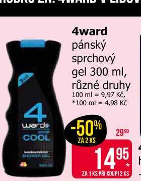 4ward pánský sprchový gel 300 ml, různé druhy 