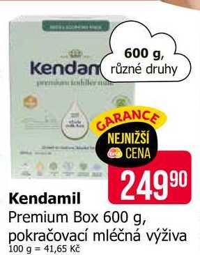 Kendamil Premium Box 600 g, pokračovací mléčná výživa 