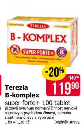 Terezia B-komplex super forte+ 100 tablet 