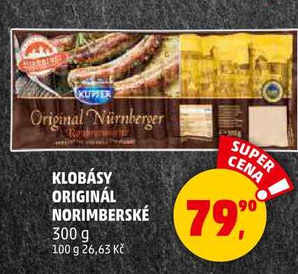KLOBÁSY ORIGINÁL NORIMBERSKÉ, 300 g 