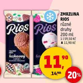 ZMRZLINA RIOS různé druhy, 200 ml  