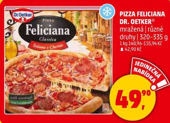 Dr. Oetker PIZZA FELICIANA mražená, různé druhy, 320-335 g 