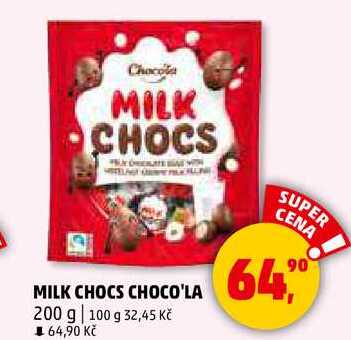 MILK CHOCS CHOCO'LA, 200 g  