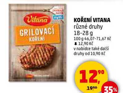 KOŘENÍ VITANA různé druhy, 18-28 g 