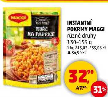 INSTANTNÍ POKRMY MAGGI různé druhy, 130-153 g 