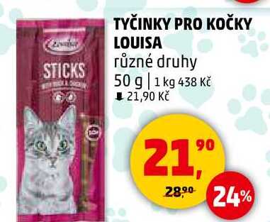 TYČINKY PRO KOČKY LOUISA různé druhy, 50 g 