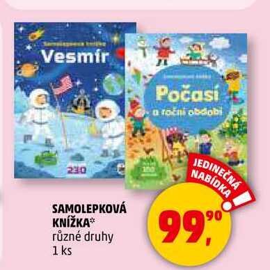SAMOLEPKOVÁ KNÍŽKA různé druhy, 1 ks 