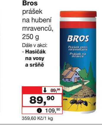 Bros prášek na hubení mravenců, 250 g 