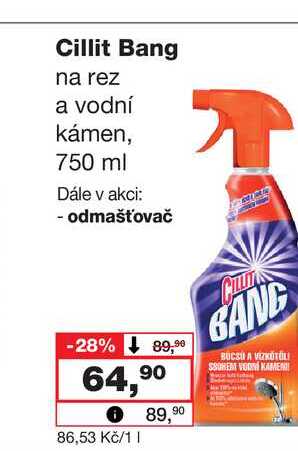 Cillit Bang na rez a vodní kámen, 750 ml 