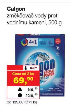 Calgon změkčovač vody proti vodnímu kameni, 500 g