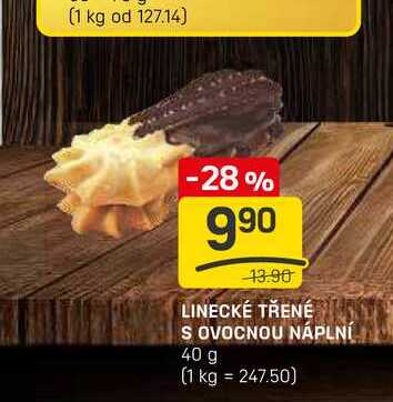 LINECKÉ TŘENÉ S OVOCNOU NÁPLNÍ 40 g